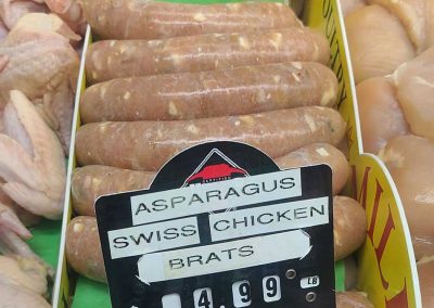 Asparagus Swiss Chicken Brats